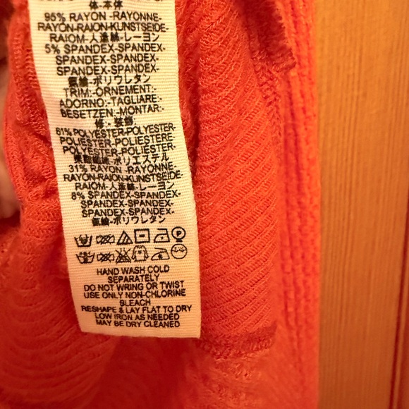 Free People We the Free Catalina Orange Long Sleeve Thermal Top - Picture 13 of 13